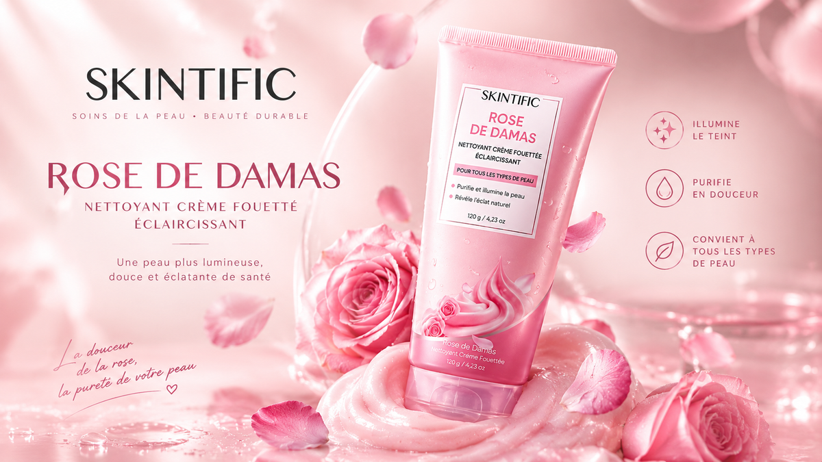 SKINTIFIC – Damask Rose Whipped Cream Cleanser – 120 g