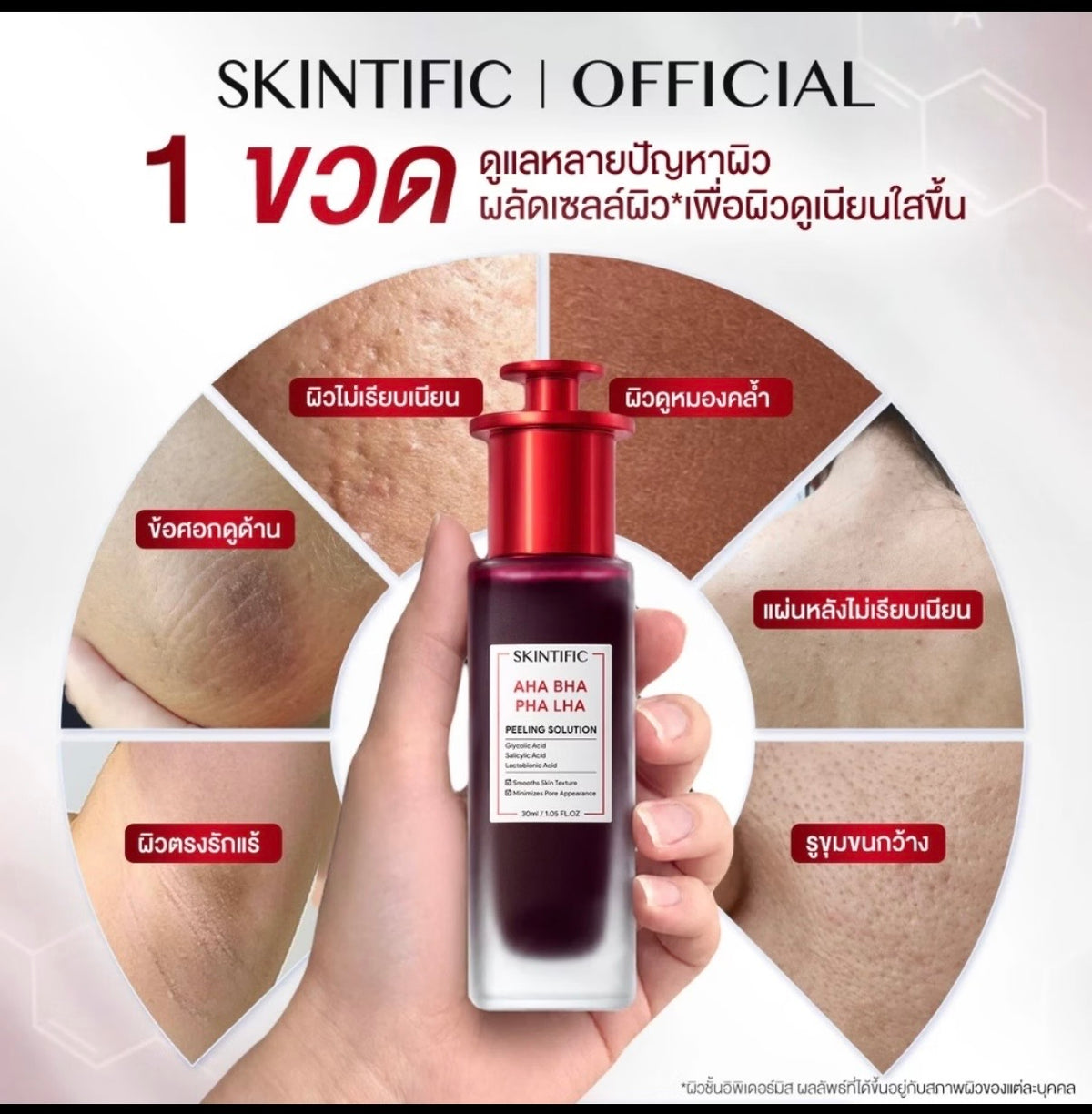 SKINTIFIC – Peeling Nouvelle Peau AHA BHA PHA LHA – 30 ml